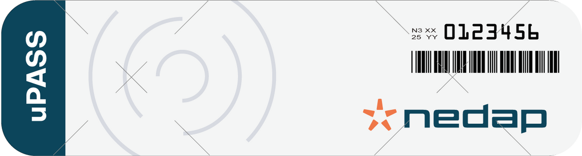 Nedap UHF Windshield Tag W26 – Étiquette pare-brise UHF destructible, programmation standard
