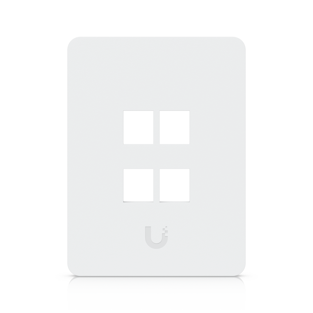 Ubiquiti UniFi UACC-WP-Keystone-V-4P – Plaque murale keystone peignable (lot de 4, verticale, 4 ports)