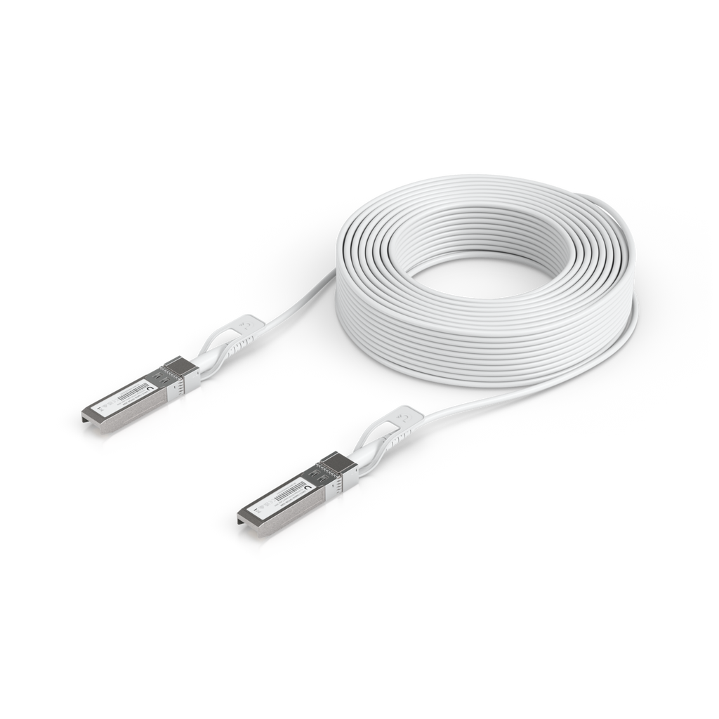 Ubiquiti UniFi UACC-Uplink-SFP28-30M – Câble d'interconnexion Uplink SFP28 auto-adaptatif (30 m)
