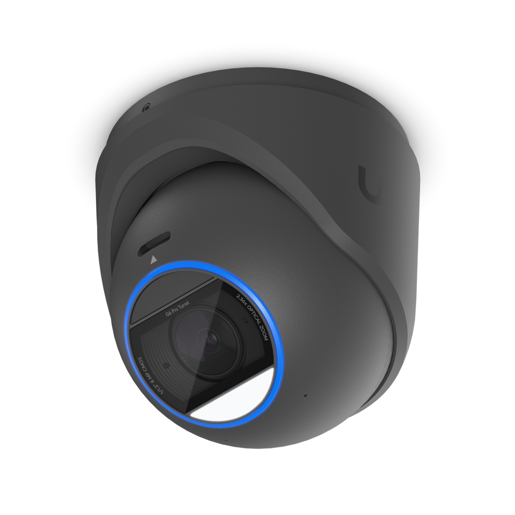 Ubiquiti UniFi Protect UVC-G6-Pro-Turret-B – Caméra tourelle 4K IA, zoom optique 2,36x, PoE+ (noir)
