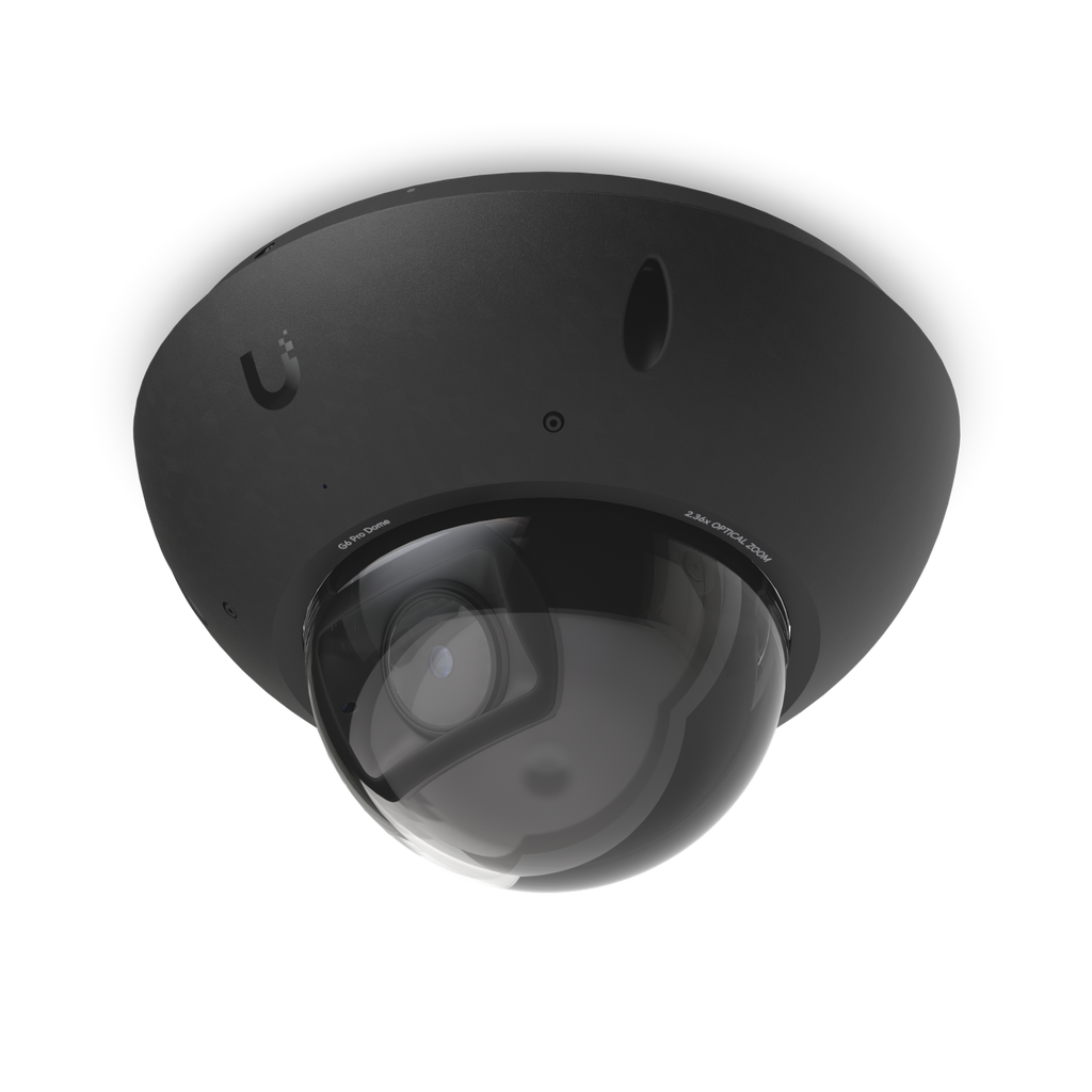 Ubiquiti UniFi Protect UVC-G6-Pro-Dome-B – Caméra dôme 4K IA anti-vandale, zoom optique 2,36x, PoE+ (noir)