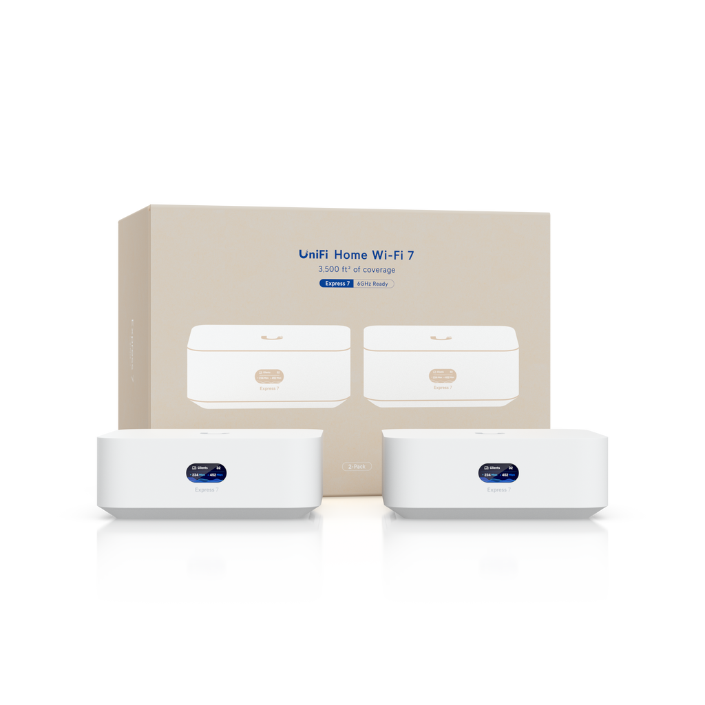 Ubiquiti UniFi UX7-2-EU – UniFi Express 7, passerelle Wi-Fi 7 compacte maillable (lot de 2)