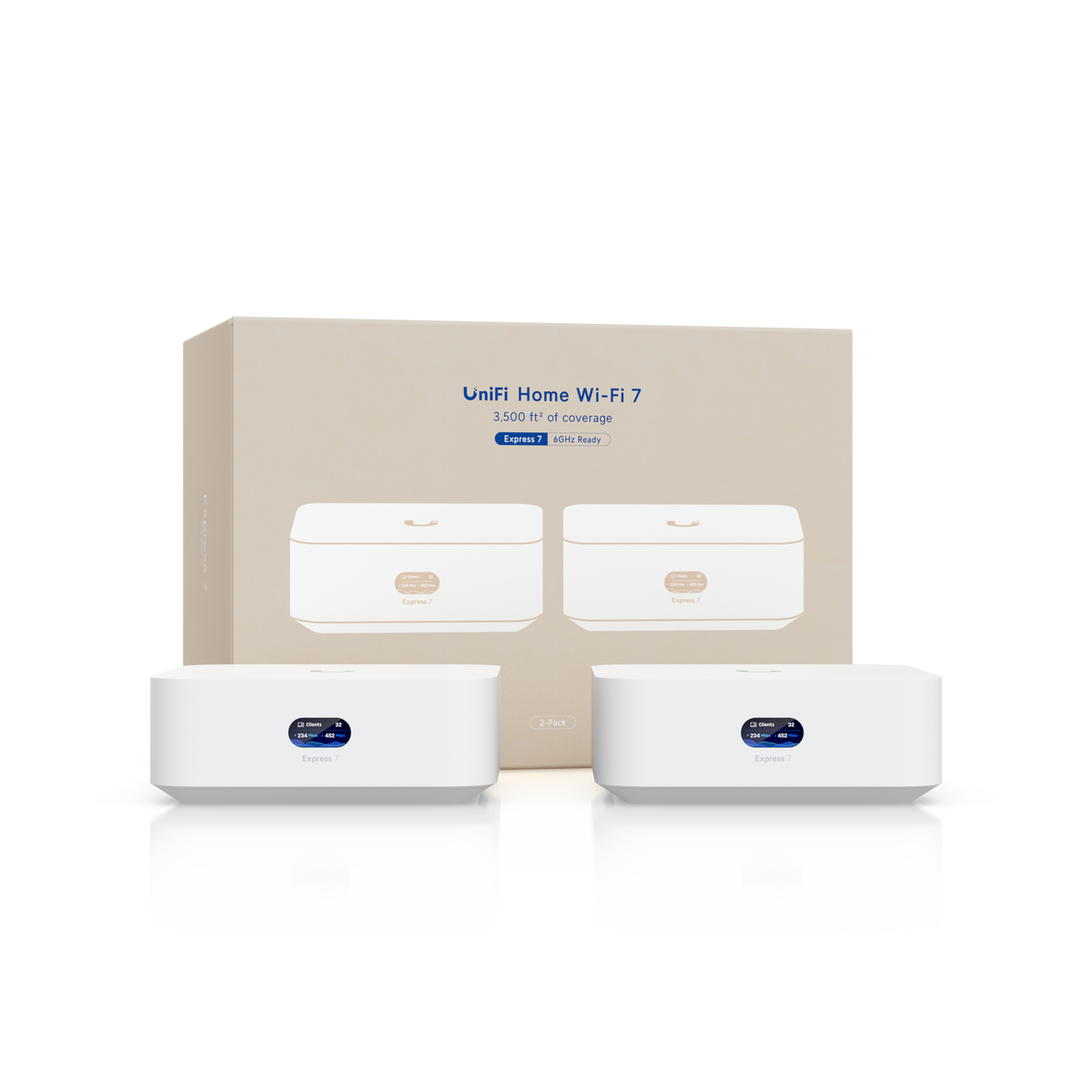 Ubiquiti UniFi UX7-2-EU – UniFi Express 7, passerelle Wi-Fi 7 compacte maillable (lot de 2)