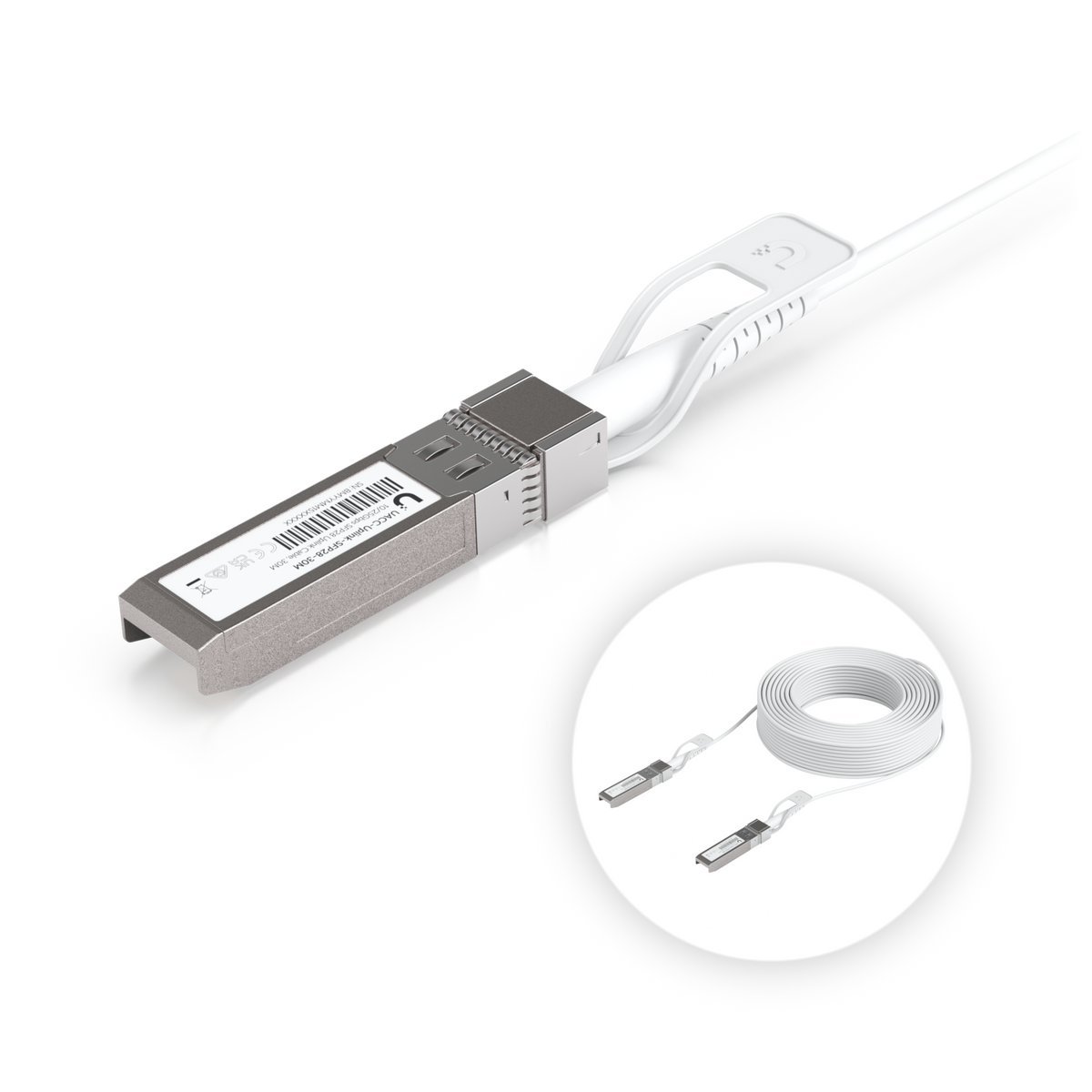 Ubiquiti UniFi UACC-Uplink-SFP28-30M – Câble d'interconnexion Uplink SFP28 auto-adaptatif (30 m)