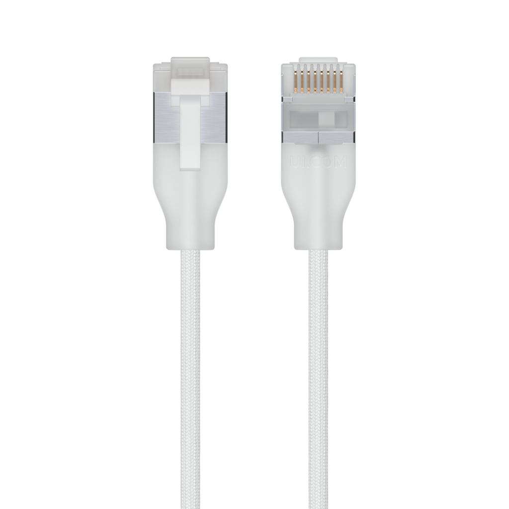 Ubiquiti UniFi UACC-Cable-Patch-EL-C6A-1M-W-24 – Cordon de brassage premium tressé Cat6A (1 m, lot de 24)