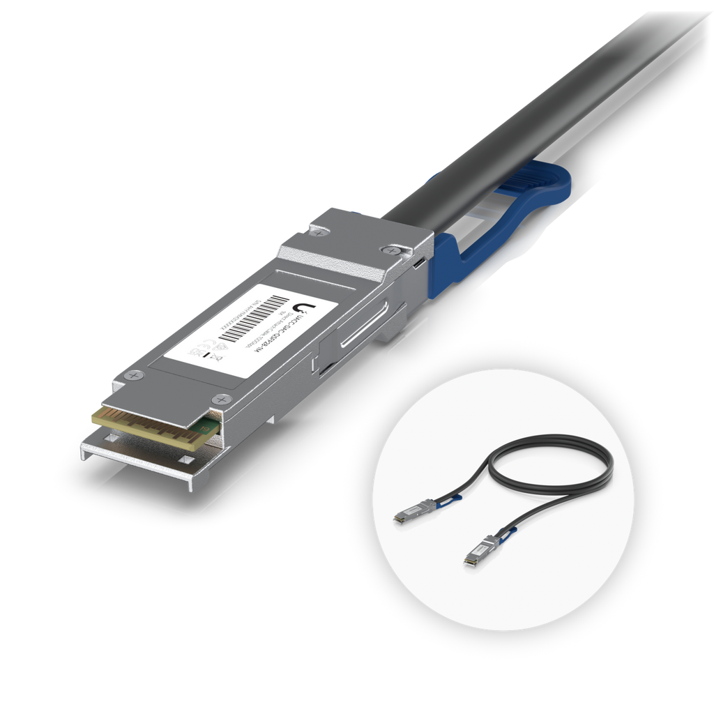 Ubiquiti UniFi UACC-DAC-QSFP28-1M – Câble DAC QSFP28 100 Gbit/s (1 m)