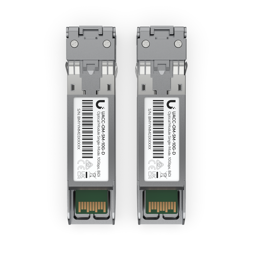 Ubiquiti UniFi UACC-OM-SM-10G-D-2 – Module optique SFP+ 10G monomode LC duplex (lot de 2)