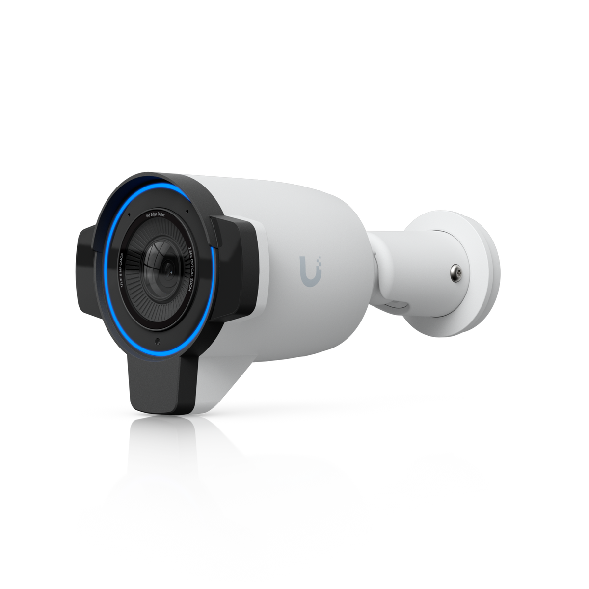 Ubiquiti UniFi Protect UVC-G6-Edge-Bullet – Caméra bullet 4K autonome, zoom 2,36x, IR 60 m, PoE+ (blanc)