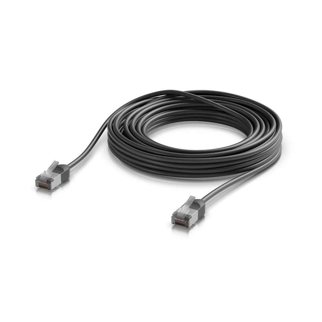Ubiquiti UniFi UACC-Cable-Patch-Outdoor-C6A-8M-BK – Cordon de brassage premium extérieur blindé (noir, 8 m)