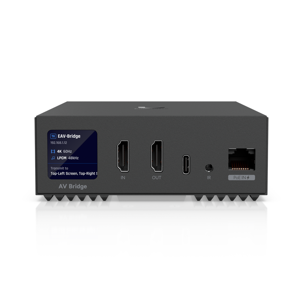 Ubiquiti UniFi Connect EAV-Bridge – Transceiver AV-over-IP HDMI 4K60 et audio XLR, PoE+