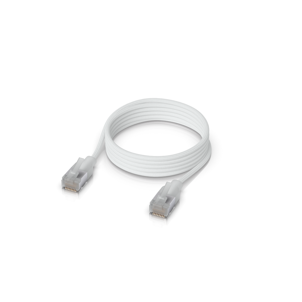 Ubiquiti UniFi UACC-Cable-Patch-EL-C6A-1M-W-24 – Cordon de brassage premium tressé Cat6A (1 m, lot de 24)
