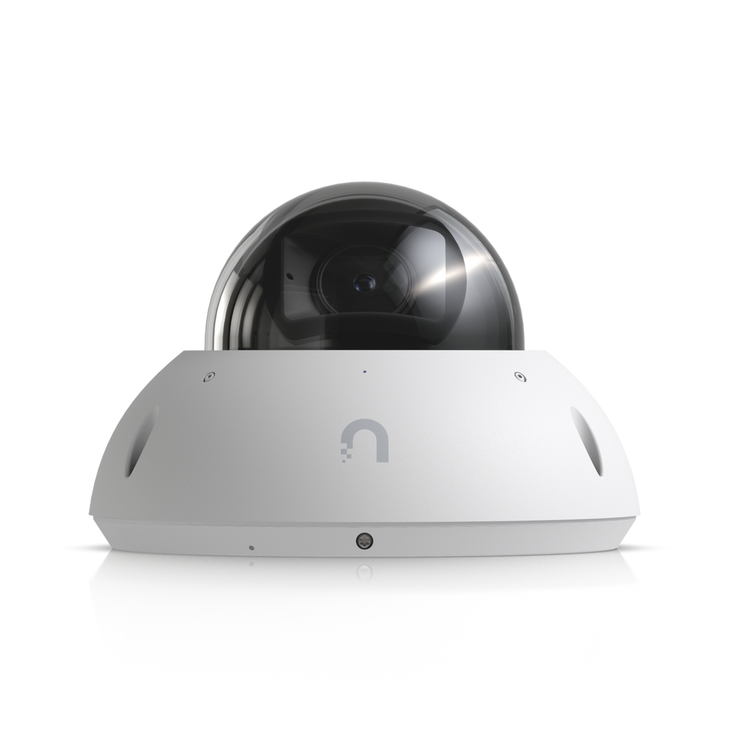 Ubiquiti UniFi Protect UVC-G6-Pro-Dome-W – Caméra dôme 4K IA anti-vandale, zoom optique 2,36x, PoE+ (blanc)